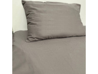Простирадло на резинці фланелева Delicacy SoundSleep сіре 160х200 см