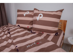 Комплект постільної білизни ТЕП "Soft dreams" Line Brown, 70x70 двоспальний
