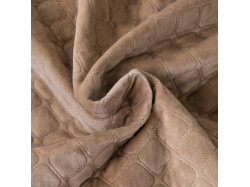 Покривало ТЕП "VELOUR" 220*240 см золотий беж/ромб круглий