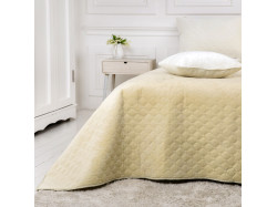 Покривало ТЕП "VELOUR" 220*240 см бежевий ромб круглий