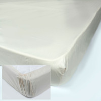 Простирадло на гумці з ранфорсу SoundSleep PR80R-Ran-104 Cream кремове 140х200 см