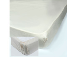 Простирадло на гумці з ранфорсу SoundSleep PR80R-Ran-104 Cream кремове 140х200 см