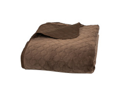Покривало ТЕП "VELOUR" 220*240 см Коричневий/Ромб круглий