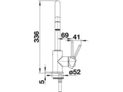 Смеситель кухонный Blanco - 521454 MIDA-S