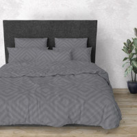 Комплект постільної білизни Rhomb Grey SoundSleep бязь євро