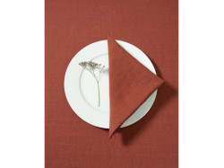 Серветка лляна Linen Style SoundSleep цегляна 25х25 см