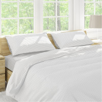 Простирадло на гумці Stripy White SoundSleep бязь 90х200 см