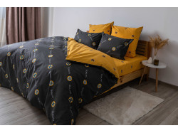 Комплект постільної білизни ТЕП "Soft dreams" Grey and Orange, 70x70 двоспальний