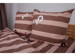 Комплект постільної білизни ТЕП "Soft dreams" Line Brown, 70x70 євро