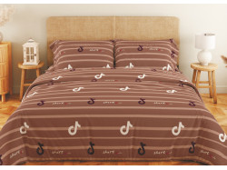 Комплект постільної білизни ТЕП "Soft dreams" Line Brown, 70x70 євро