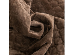 Покривало ТЕП "VELOUR" 220*240 см Коричневий/Ромб круглий