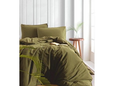 Комплект постільної білизни SoundSleep Stonewash Adriatic Оливковий євро