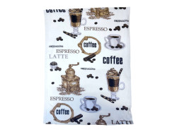 Рушник вафельний кухонний Coffee ТМ Emily біло-коричневий 46х60 см