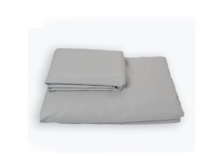 Простирадло на гумці SoundSleep Shine сатин light gray світло-сіре 200х220 см