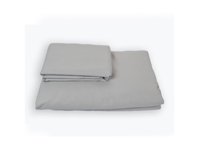 Простирадло на гумці SoundSleep Shine сатин light gray світло-сіре 200х220 см