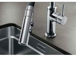 Смеситель кухонный Blanco - CATRIS-S Flexo PVD steel 525792