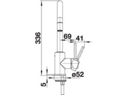 Смеситель кухонный Blanco - 526146 MIDA-S