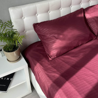 Комплект постільної білизни Fiber Bordo Stripe Emily мікрофібра бордо двоспальний