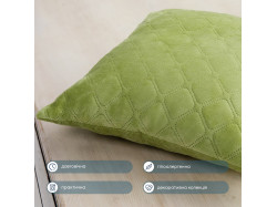 Подушка декоративна "VELOUR" 40*40 см салатовий