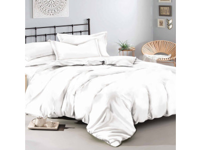 Простирадло на гумці Frosty SoundSleep бязь біла 140х200 см