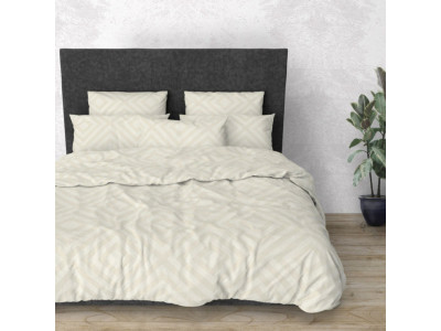 Комплект постільної білизни Rhomb Beige SoundSleep бязь полуторний