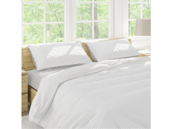 Простирадло на гумці Stripy White SoundSleep бязь 140х200 см