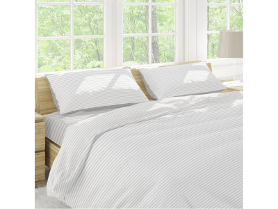 Простирадло на гумці Stripy White SoundSleep бязь 140х200 см