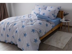 Комплект постільної білизни ТЕП "Soft dreams" Morning Star Blue, 70x70 євро