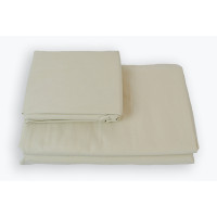Простирадло на гумці SoundSleep Shine сатин beige бежеве 200x220 см