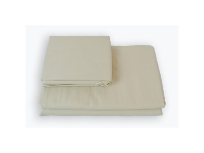 Простирадло на гумці SoundSleep Shine сатин beige бежеве 200x220 см