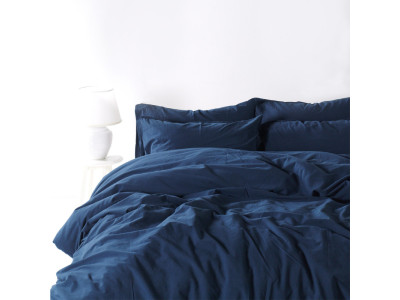 Комплект постільної білизни SoundSleep Stonewash Adriatic євро dark blue синій