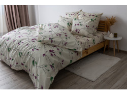 Комплект постільної білизни ТЕП "Soft dreams" Branch on White, 70x70 полуторний
