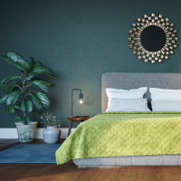 Покривало ТЕП "VELOUR" 240*260 см салатовий/ромб прямий