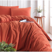 Комплект постільної білизни SoundSleep Stonewash Adriatic євро orange кирпичний