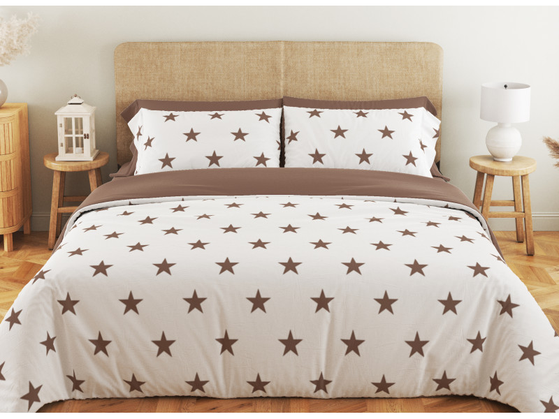 Комплект постільної білизни ТЕП "Soft dreams" Morning Star Cappuccino, 70x70 двоспальний