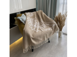 Плед бавовняний SoundSleep Wings бежевий 140х200 см