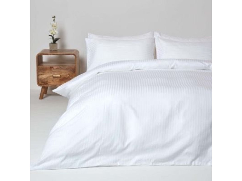 Простирадло Stripe SoundSleep сатин-страйп білий 120х220 см