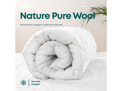 Ковдра ПРИРОДА "MEMBRANA PRINT" PURE WOOL 180*210 см