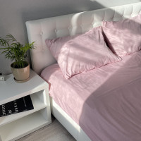Комплект постільної білизни Fiber Roze Stripe Emily мікрофібра рожевий євро