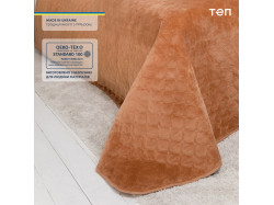 Покривало ТЕП "VELOUR" 180*240 см кавовий/ромб круглий