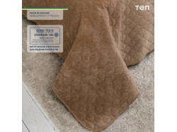 Покривало ТЕП "VELOUR" 180*240 см золотий беж/ромб круглий