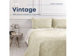 Покривало ТЕП "VINTAGE" 180*240 см 1шт наволочка 50*70 см 1шт Бежевий/Аравійська ніч