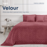 Покривало ТЕП "VELOUR" 150*210 см Mesa Rose/ромб круглий