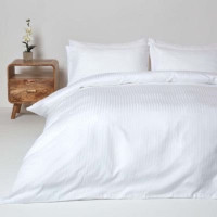 Комплект постільної білизни Stripe SoundSleep сатин-страйп білий двоспальний