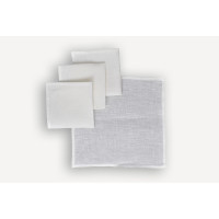 Льняна серветка White біла з тонким підгибом SoundSleep 26х26 см
