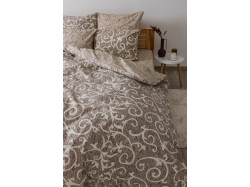 Комплект постільної білизни ТЕП "Soft dreams" Beige and White, 70х70 двоспальний
