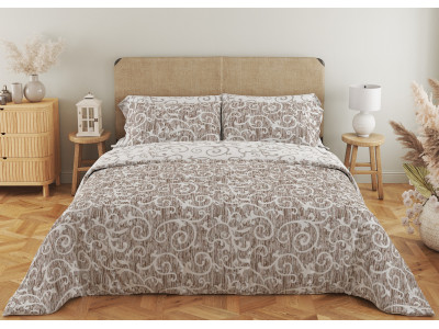 Комплект постільної білизни ТЕП "Soft dreams" Beige and White, 70х70 двоспальний