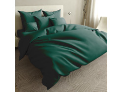 Комплект постільної білизни Manner dark green SoundSleep бязь євро
