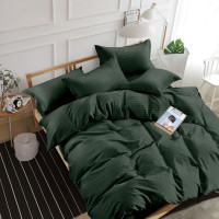 Комплект наволочок SoundSleep Stripe Dark Green сатин-страйп темно-зелений 50х70 см