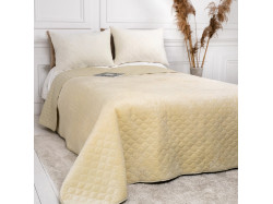 Покривало ТЕП "VELOUR" 180*240 см бежевий ромб круглий